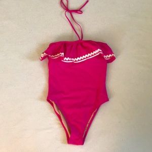 J. Crew NWT Ruffle Bandeau One-Piece Swimsuit